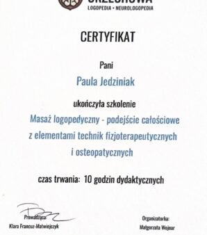 masaż logopedyczny